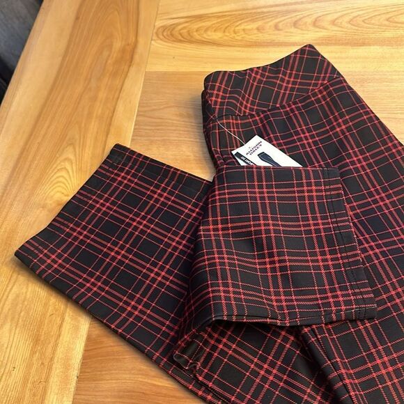 NWT Allison Daley plaid ankle pants - Picture 3 of 9